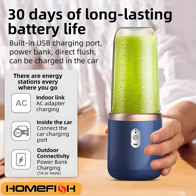 Licuadora Portatil USB - Batidora Personal Inalambrica 400ml